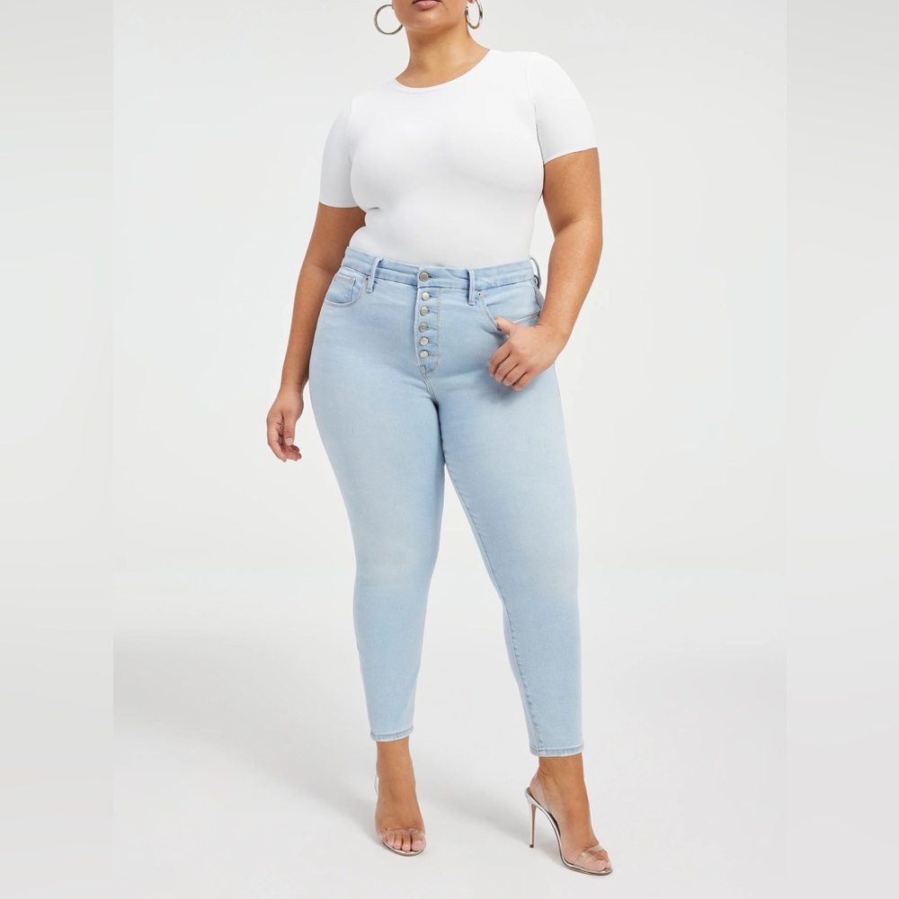 NEW Good American Good Legs Cropped Jeans Size 16